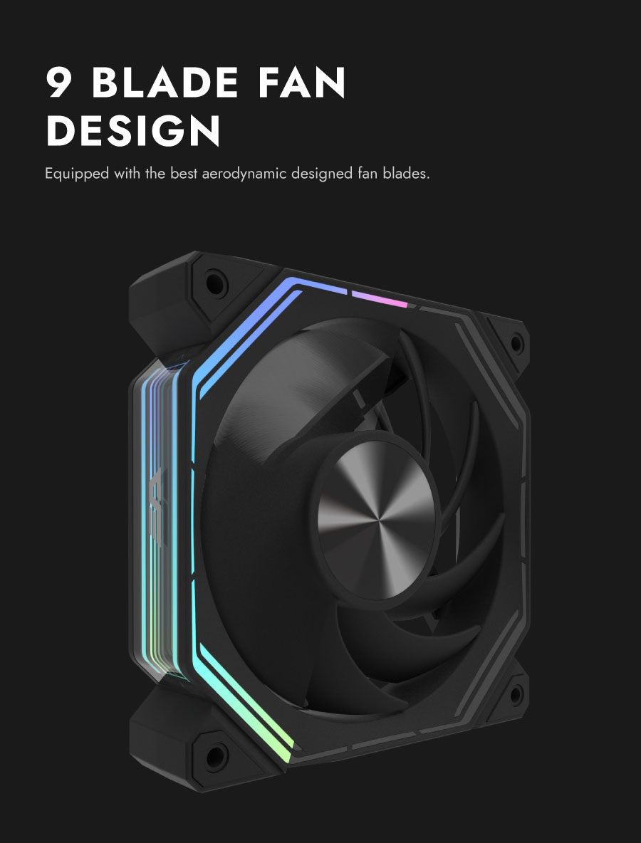 Ventilador de caja de PC Darkflash INF24 Pro de 120 mm, RGB,conector de